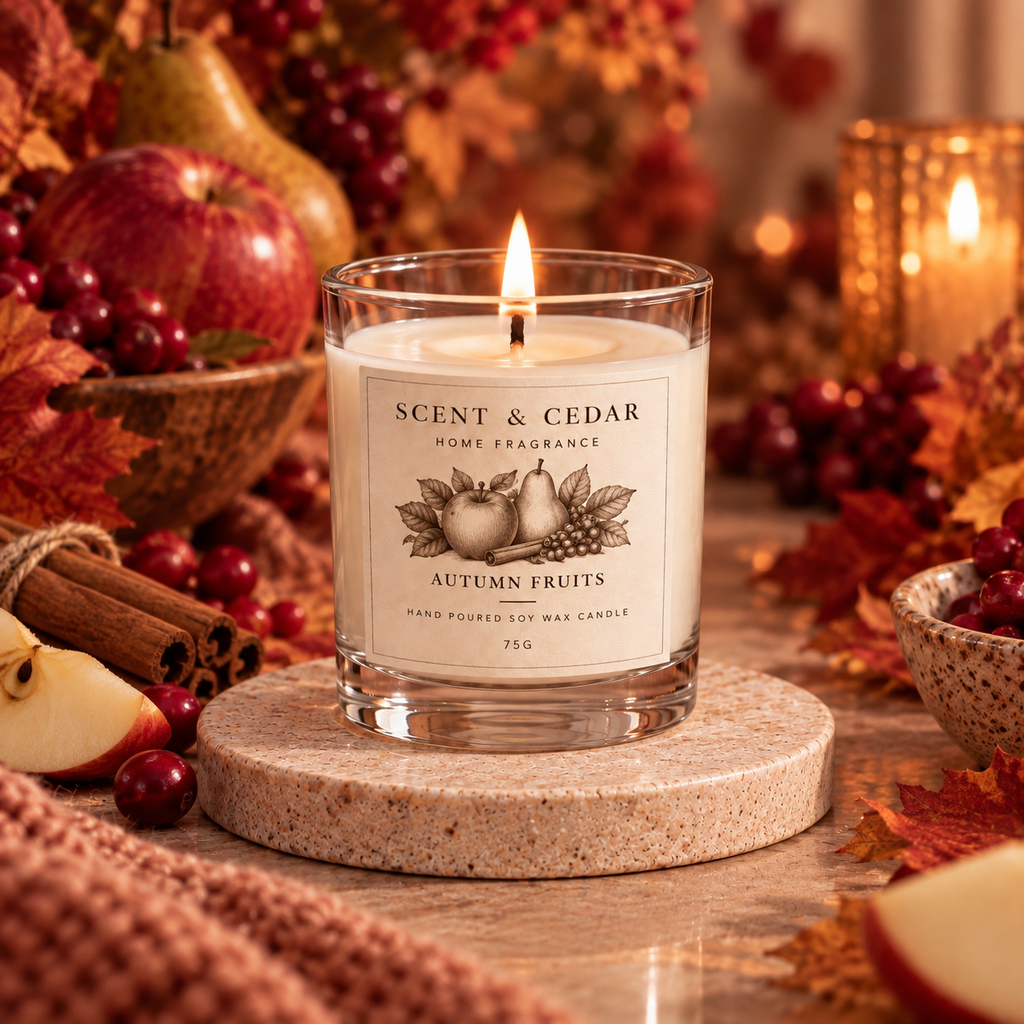 Autumn Fruits Scented Soy Wax Candle