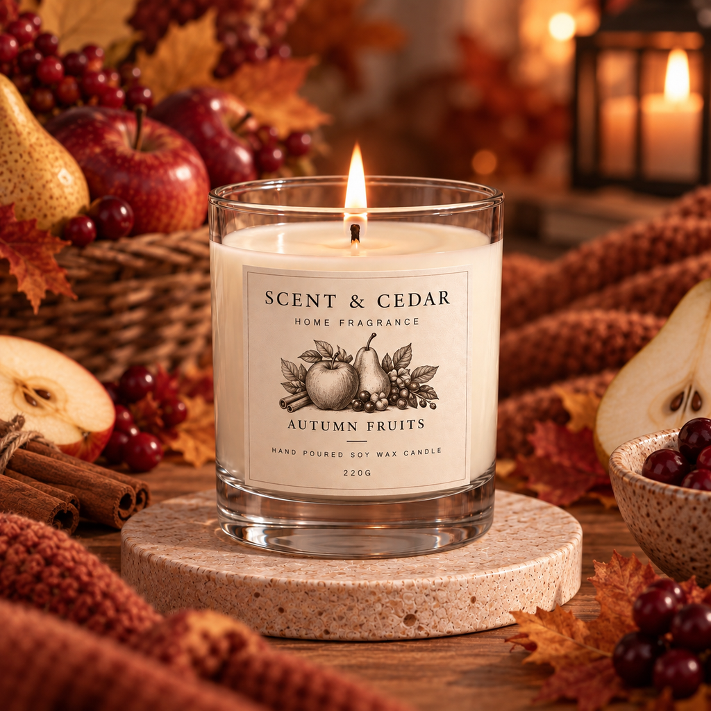 Autumn Fruits Scented Soy Wax Candle