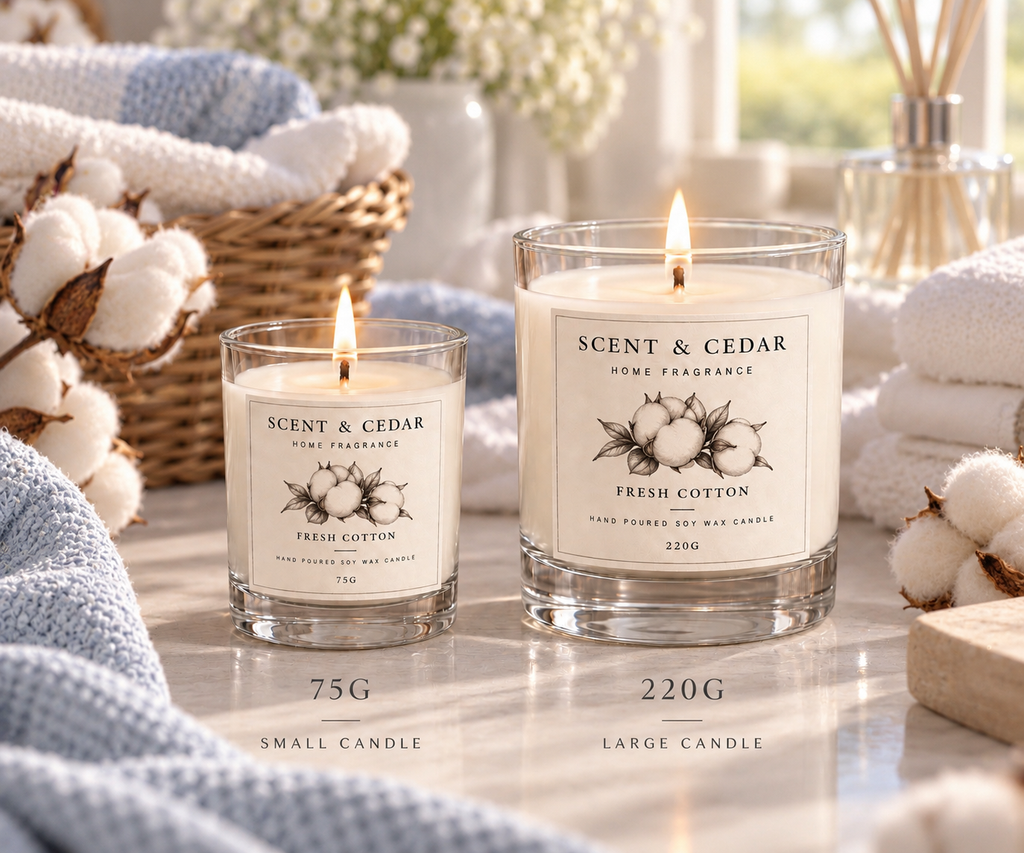 Fresh Cotton Scented Soy Wax Candle